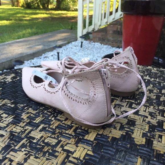 NEW Express Size 7 Rose Pink Pointed Flats - Picture 4 of 7